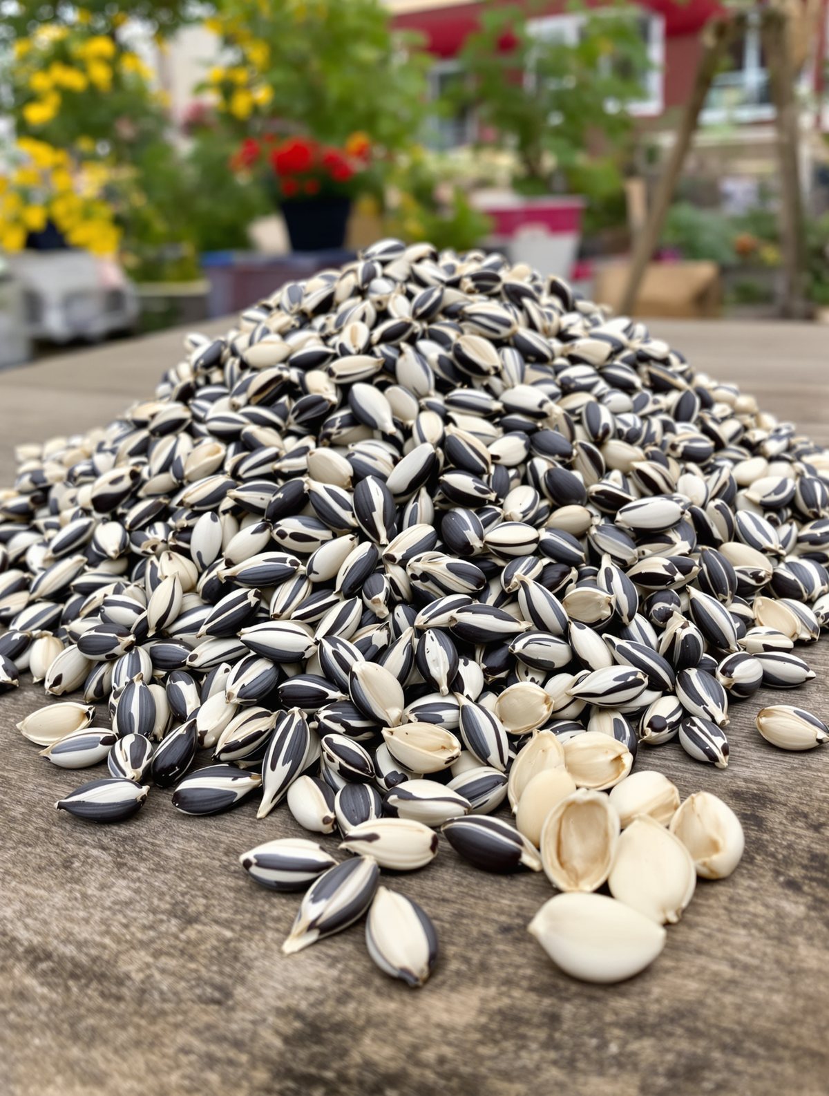 KI-generiertes Beispielbild: Welzhofer Sonnenblumenkerne (gestreift oder geschält)